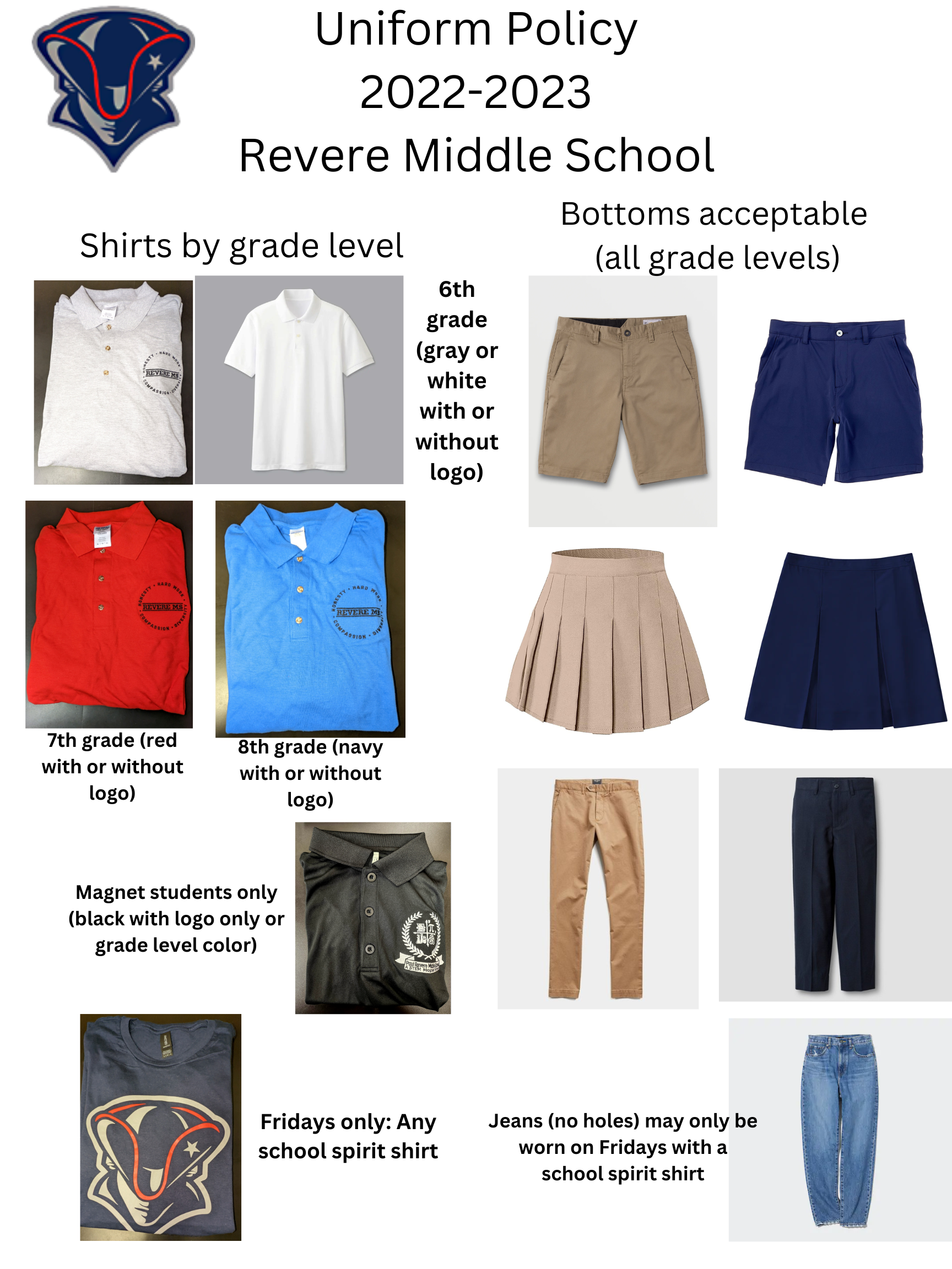  Paul Revere MS School Uniform 2022-2023